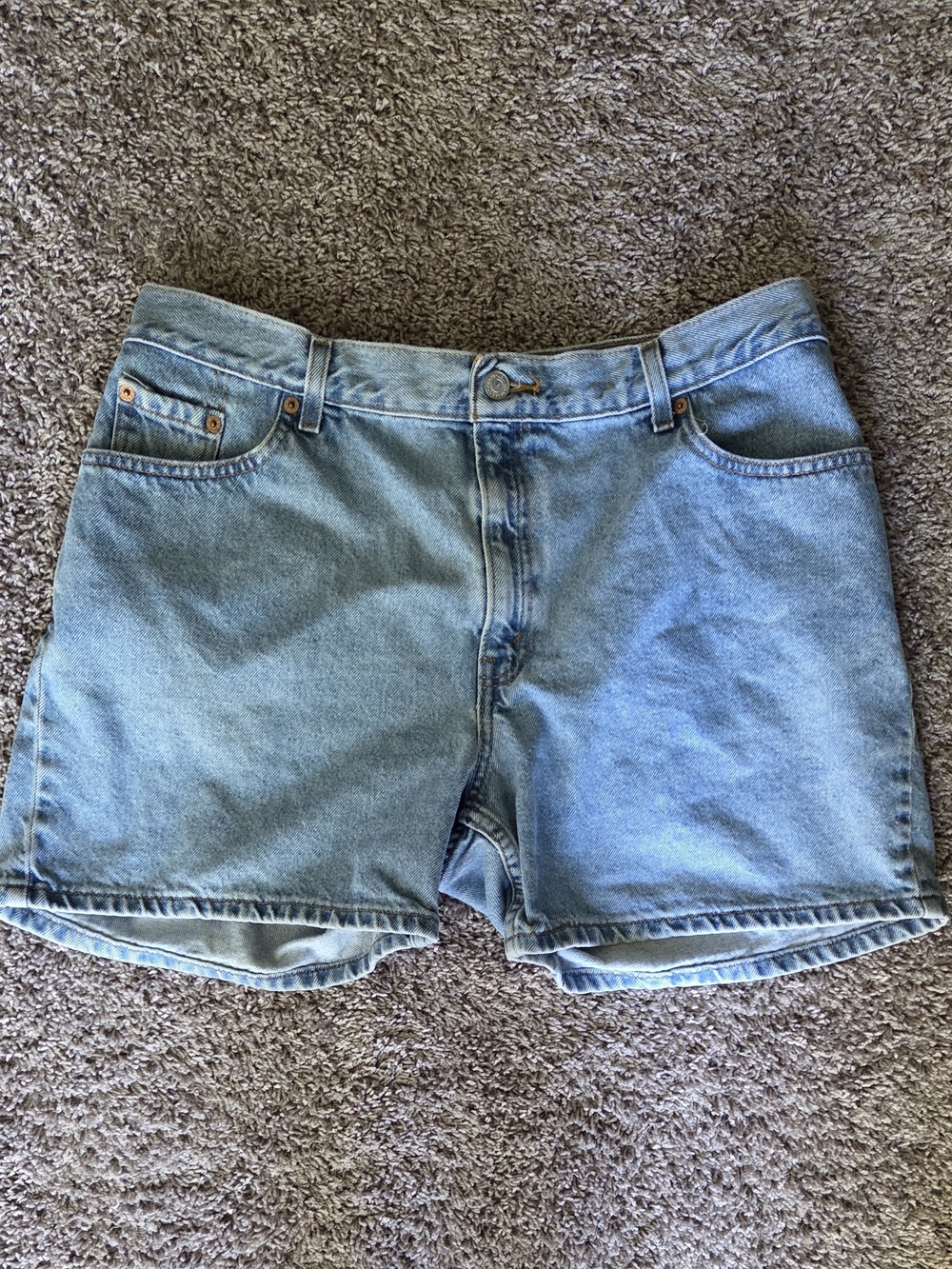 High-Rise Light Blue Denim Women’s Shorts